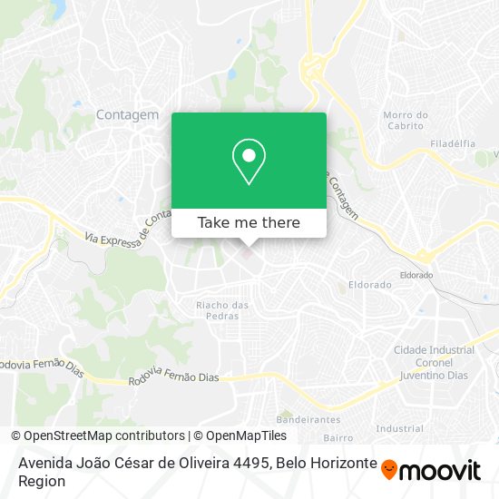 Mapa Avenida João César de Oliveira 4495