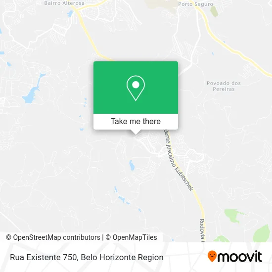 Rua Existente 750 map