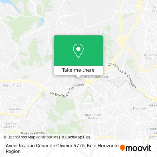 Mapa Avenida João César de Oliveira 5775