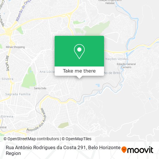 Rua Antônio Rodrigues da Costa 291 map