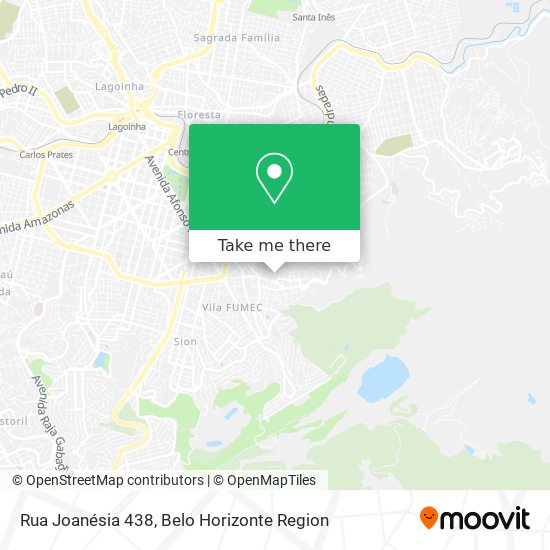 Rua Joanésia 438 map