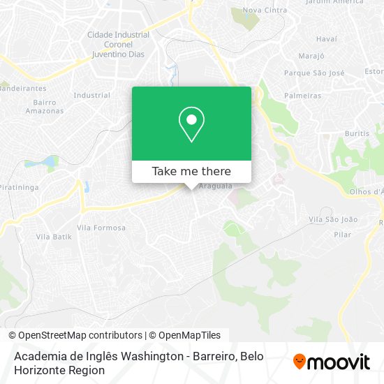 Mapa Academia de Inglês Washington - Barreiro