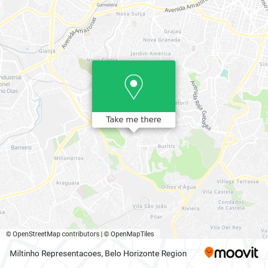 Miltinho Representacoes map