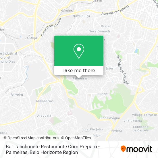 Bar Lanchonete Restaurante Com Preparo - Palmeiras map