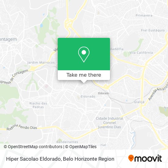 Hiper Sacolao Eldorado map