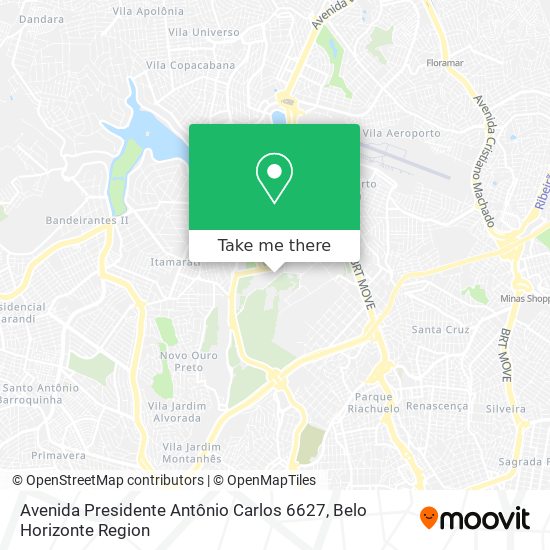 Mapa Avenida Presidente Antônio Carlos 6627