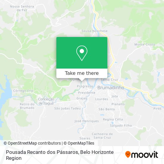 Pousada Recanto dos Pássaros map