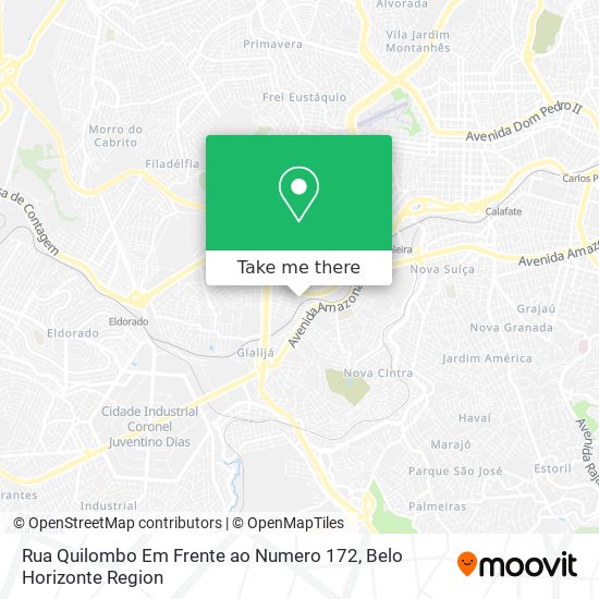 Rua Quilombo Em Frente ao Numero 172 map