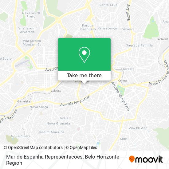 Mar de Espanha Representacoes map