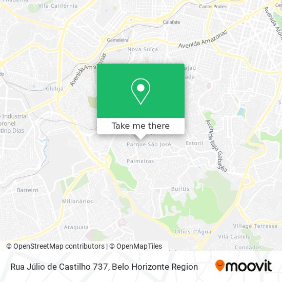 Mapa Rua Júlio de Castilho 737