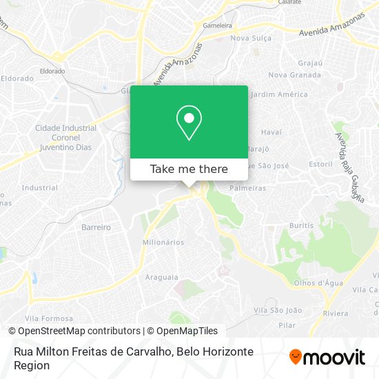 Rua Milton Freitas de Carvalho map