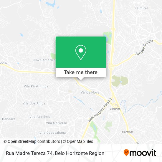 Mapa Rua Madre Tereza 74