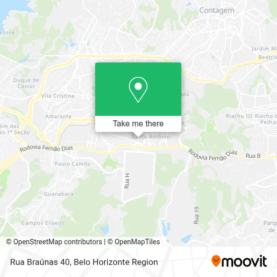 Rua Braúnas 40 map