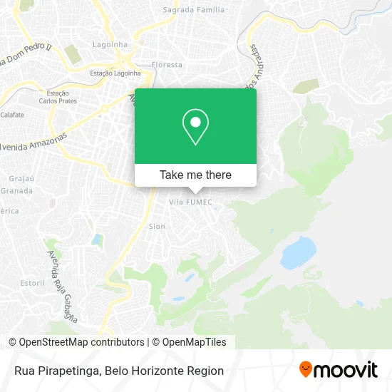 Rua Pirapetinga map