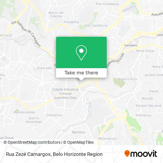 Mapa Rua Zezé Camargos