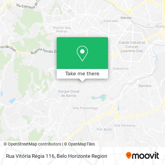 Rua Vitória Régia 116 map