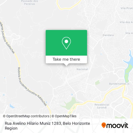 Rua Avelino Hilário Muniz 1283 map
