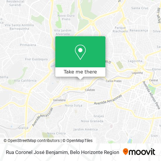 Mapa Rua Coronel José Benjamim