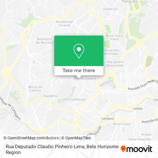 Mapa Rua Deputado Cláudio Pinheiro Lima