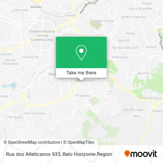 Rua dos Atleticanos 933 map