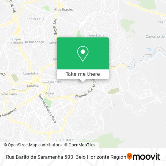 Mapa Rua Barão de Saramenha 500