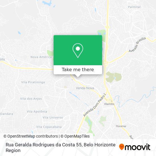 Mapa Rua Geralda Rodrigues da Costa 55