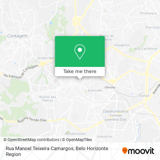 Mapa Rua Manoel Teixeira Camargos