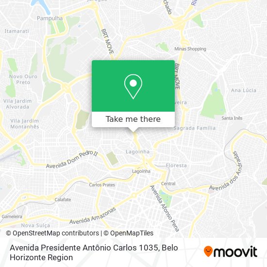 Avenida Presidente Antônio Carlos 1035 map