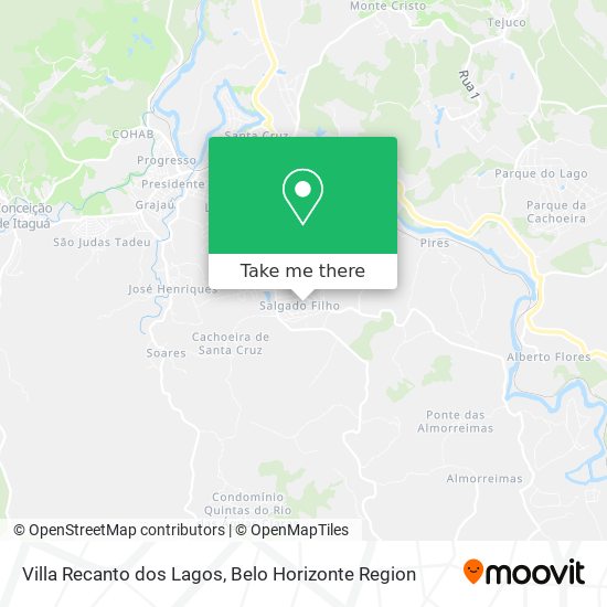 Villa Recanto dos Lagos map