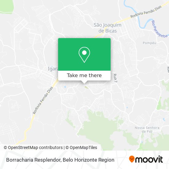 Borracharia Resplendor map