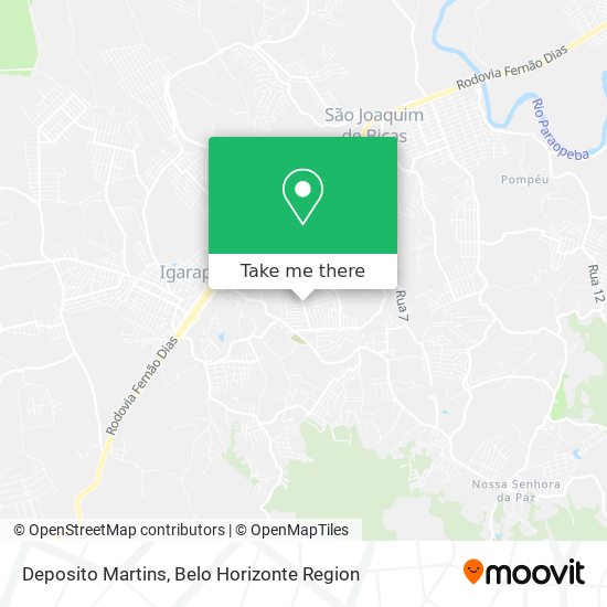 Deposito Martins map