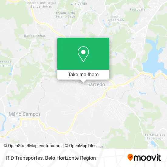 R D Transportes map