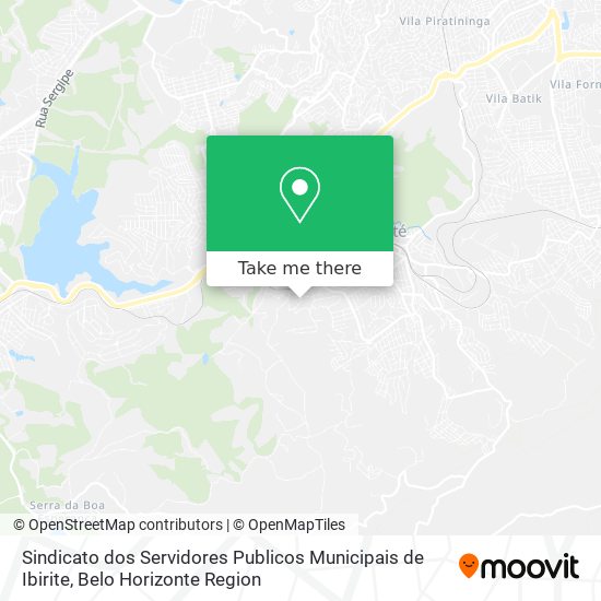 Sindicato dos Servidores Publicos Municipais de Ibirite map