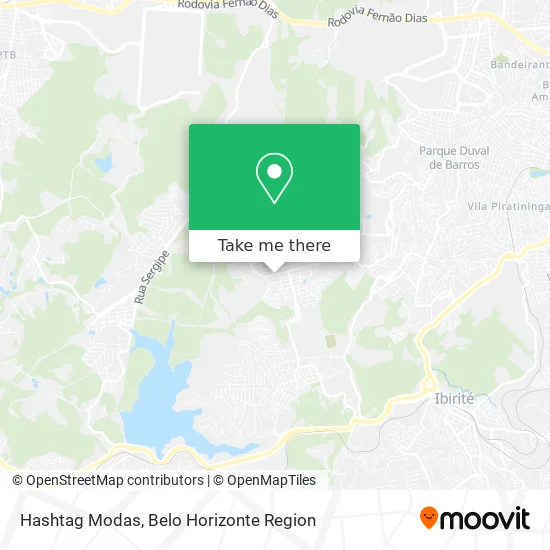 Hashtag Modas map