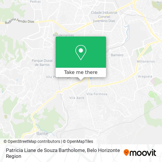 Patricia Liane de Souza Bartholome map