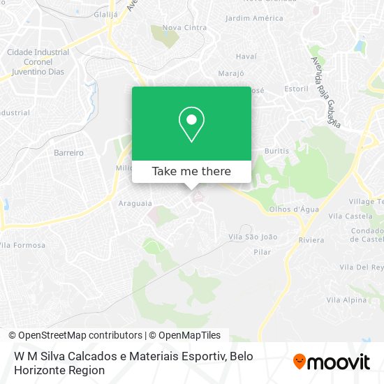 W M Silva Calcados e Materiais Esportiv map