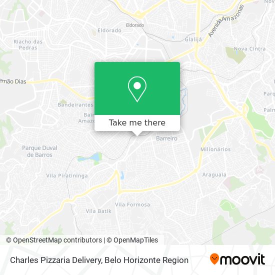 Charles Pizzaria Delivery map