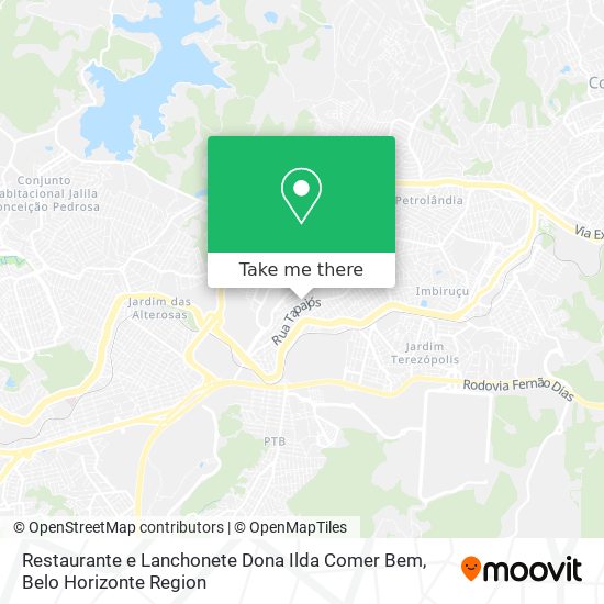 Restaurante e Lanchonete Dona Ilda Comer Bem map