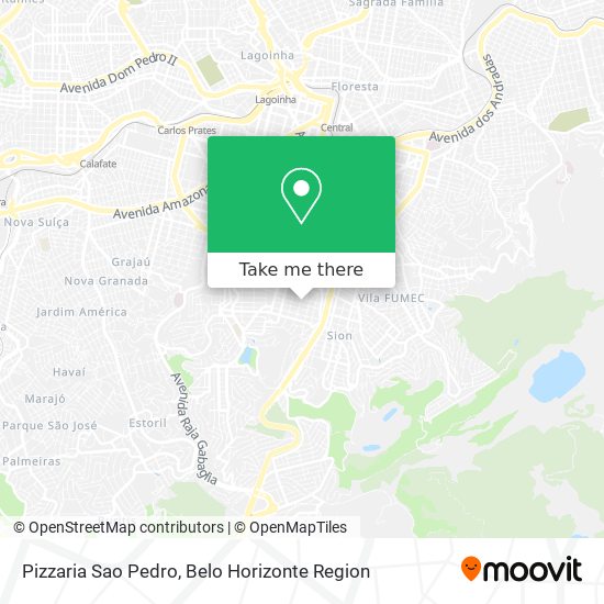 Mapa Pizzaria Sao Pedro