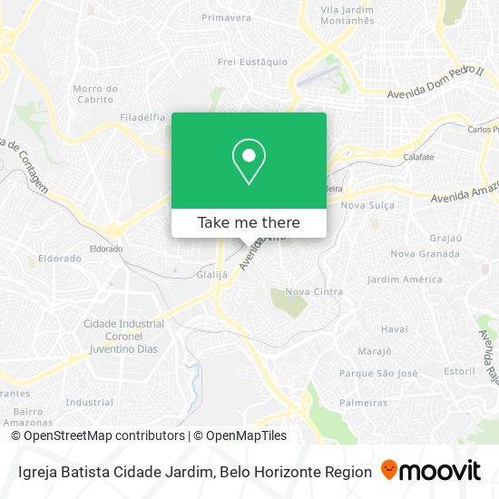 Mapa Igreja Batista Cidade Jardim