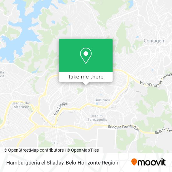 Mapa Hamburgueria el Shaday