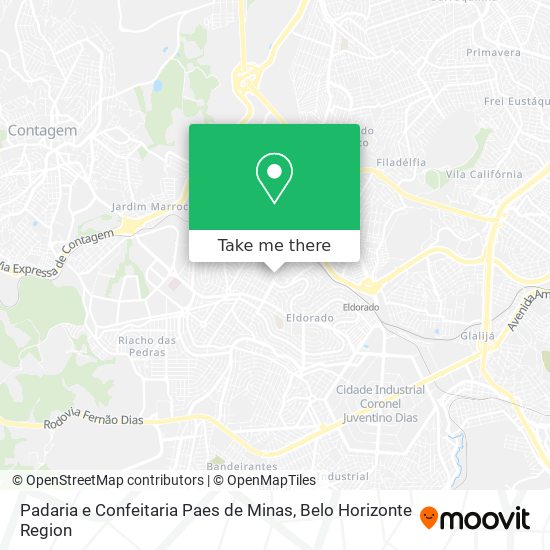 Padaria e Confeitaria Paes de Minas map