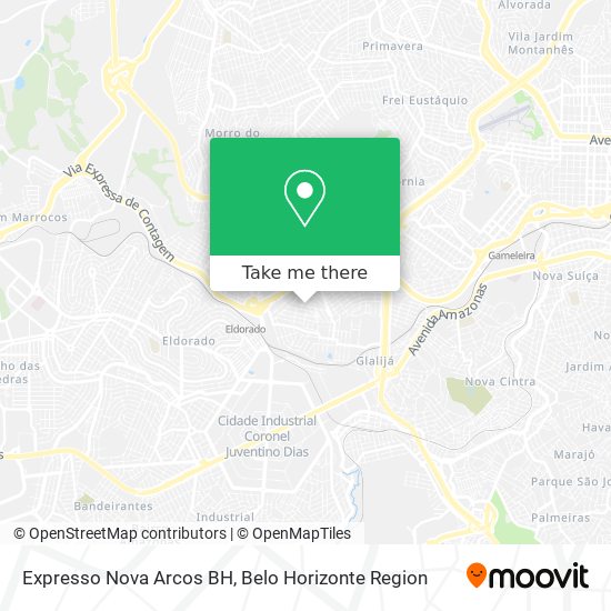 Expresso Nova Arcos BH map