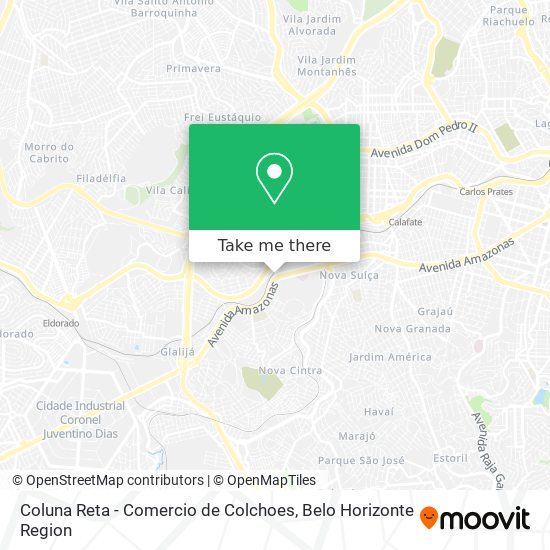 Mapa Coluna Reta - Comercio de Colchoes