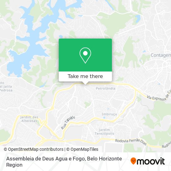 Assembleia de Deus Agua e Fogo map