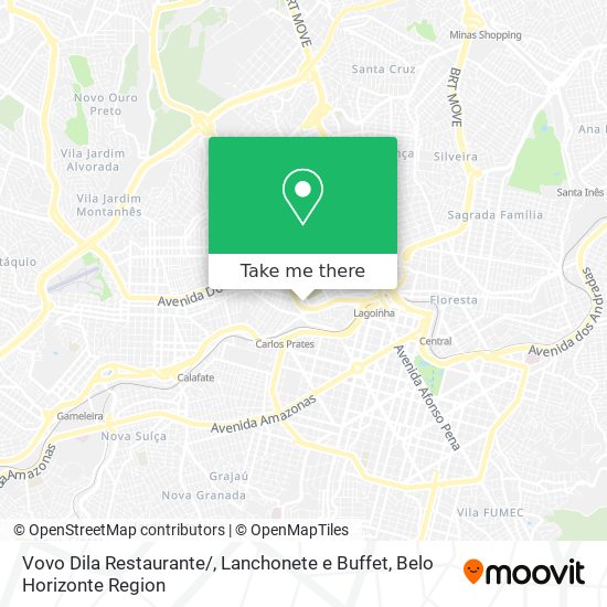 Mapa Vovo Dila Restaurante / , Lanchonete e Buffet