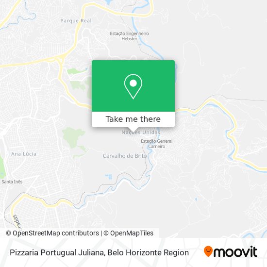 Pizzaria Portugual Juliana map