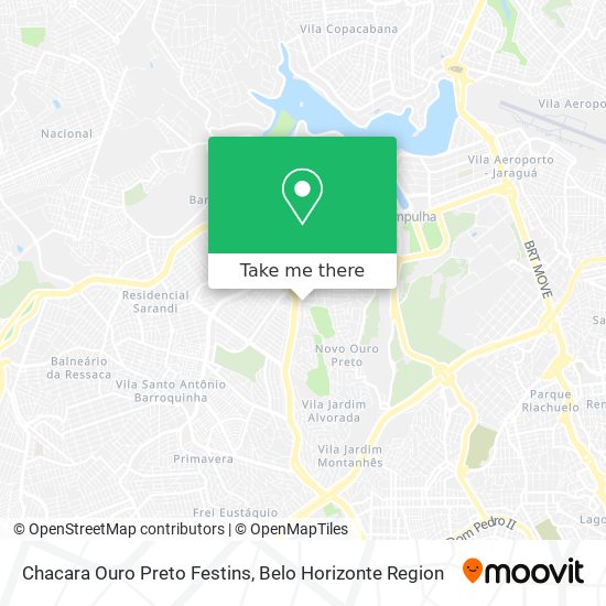 Chacara Ouro Preto Festins map