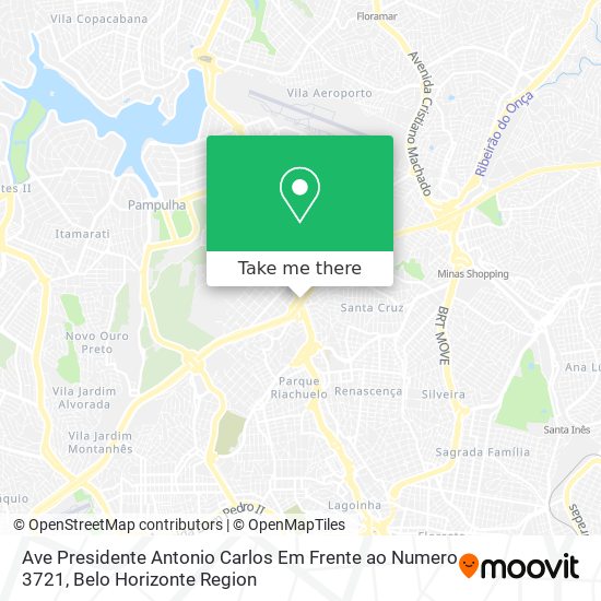 Mapa Ave Presidente Antonio Carlos Em Frente ao Numero 3721