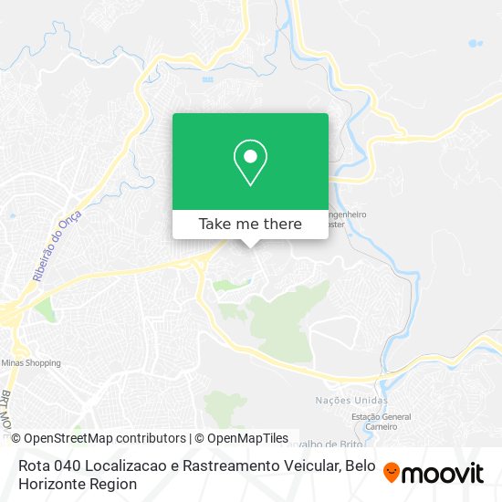 Rota 040 Localizacao e Rastreamento Veicular map